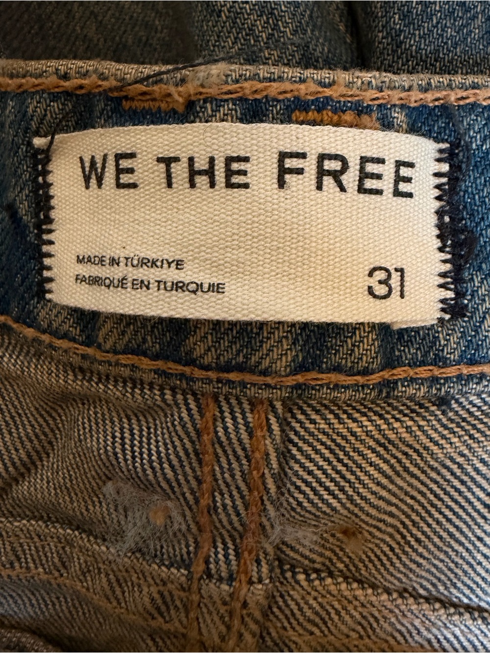 We the Free People 31 Good Luck Barrel Lost Desert Blue Brown Distress NWOT $128 - Picture 12 of 12